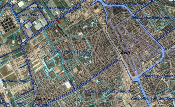 2. Beschrijving van het betrokken werk 2.1 Locatie Het plangebied van de beide gemalen ligt in de Voordijkhoornse polder in de gemeente Delft.