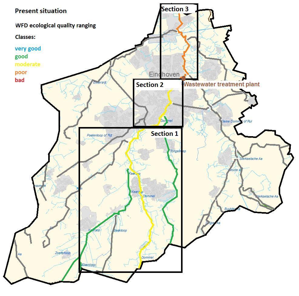 2: De Dommel: ecologische kwaliteit KRW (Europese Kaderrichtlijn Water) - Goede ecologie in 2027 - Score EKR