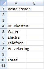 Excel Beginners 2010 de fout in de cel wijzigen. Ook kunt u dubbelklikken in de betreffende cel of u kunt in de formule balk klikken om daar de celinhoud te wijzigen. Opgave 1: Gegevens invoeren 1.