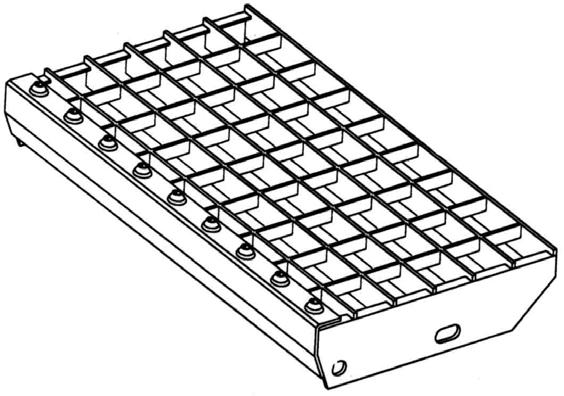 5. TRAPTREDEN 5.1. Algemeen Trappen met persroostertreden dienen te zijn voorzien van een anti-sliprand (zie fig 3). anti-sliprand figuur 3 5.2.