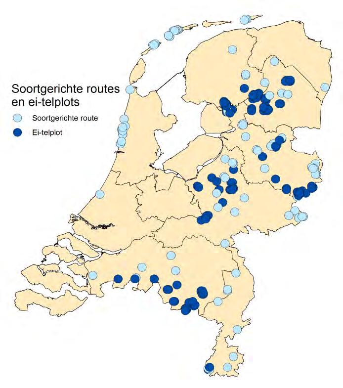 Het aantal algemene routes steeg licht in 2 en behoort nu met 25 tot het hoogste aantal sinds het begin van de tellingen (figuur ).