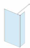 VAST GLASPANEEL MET SCHUIFDEUR helder glas grijs glas helder glas grijs glas 120 cm 99,00 539,40* 140 cm