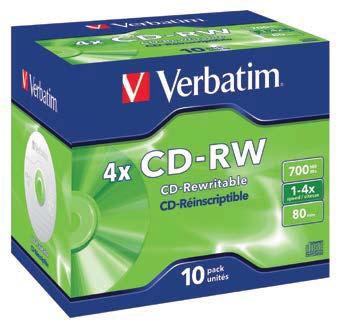 .. CD recordable Capaciteit: 700 MB Opnamesnelheid: 52x Permanente media