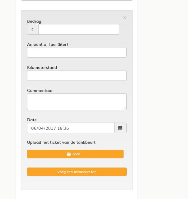 31 Als je op tankbon klikt dan krijg je invulvakjes voor alle details over de tankbeurt: Vul het totaalbedrag in van wat de tankbeurt je kostte.