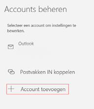 E-mailprogramma: Mail (Windows 10) Aan de slag! 5. Kies de optie internet e-mail. 1. Open het programma Mail. 2.