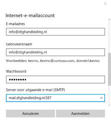 E-mailprogramma: Mail (Windows 10)