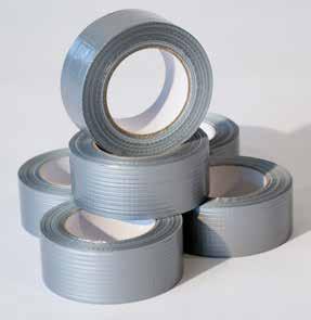 TOEBEHOREN DUCT TAPE ST 101 ZILVER Een duct tape met een PE-coating. Met de hand scheurbaar. Deze tape heeft een goede initiële tack en goede kleefkracht.