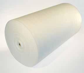 AKOESTISCHE ISOLATIE EN RANDSTROKEN ACOUSTIC FOAM 5-25 Polyethyleenschuim voor contactgeluidsisolatie onder zwevende vloeren Acoustic foam is een geëxtrudeerd polythyleenschuim dat geproduceerd wordt
