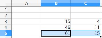 1) Typ de getallen 4 en 11 in de respectievelijke cellen C3 en C4 van dat werkblad. 2) Kopieer de formule in cel B5 naar cel C5.