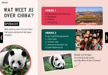 weten over China. 1. B 2.