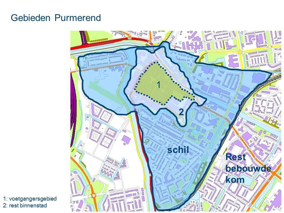 Kaart 1: gebieden parkeernormen Stap 3: Bevindt het bouwplan zich in het voetgangersgebied?