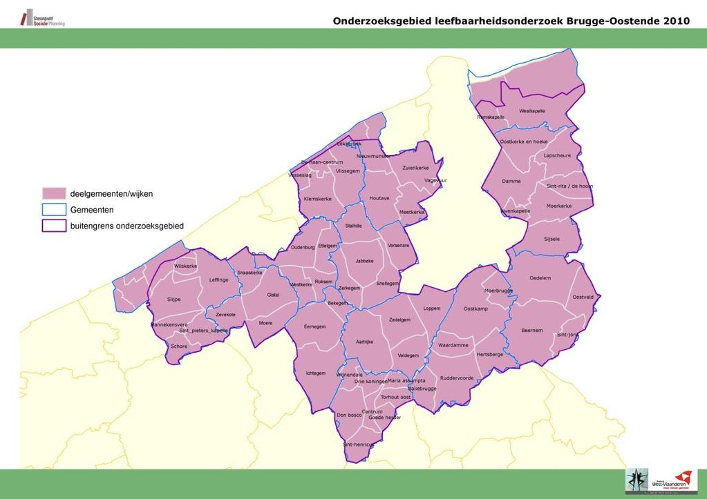 ALGEMENE INLEIDING Hierbij vindt u het leefbaarheidsrapport voor de regio Brugge-Oostende, met een aantal specifieke aspecten voor de gemeente.