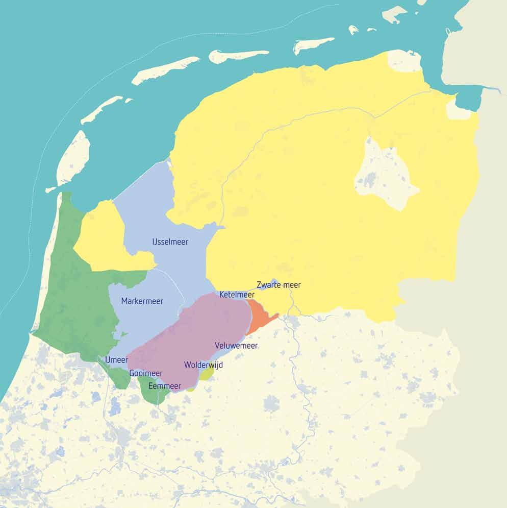 Figuur 6 Zoetwatervoorzieningsgebied vanuit het IJsselmeer 12 Figuur 6 Afvoerverdeling 1.3 Zoet water Het IJsselmeergebied is het grootste zoetwaterbekken van Nederland.
