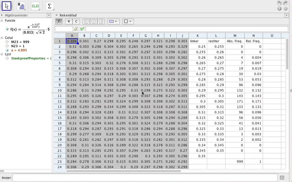 Steekproevenverdeling vb. Delta 6/8 p.16 ev.