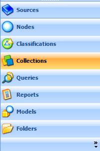 Collections Groepering van informatie Vijf categorieën: Sets: groep van geselecteerde nodes of sources Search folder: groepen van projectitems die