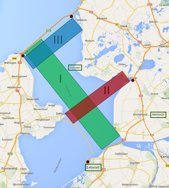 BIJLAGE A: MEETSTATIONS VOOR WIND EN WATERSTANDEN De in groen omkaderde locaties hebben een wind station. Het station van De Kooy ontbreekt op deze kaart.