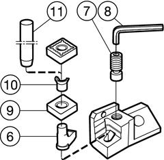 Zware kottergereedschappen R391.B, Dc 250 550 mm Oudere gereedschappen Onderdelen KOTTRN Baar R391.B01R-40 D 053A 1 2 3 1) 4 1) 5 1) 6 R391.B02R-40 053A R391.