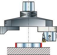 02") én volledige omwenteling van de schaal zal de diameter wijzigen met 0,1 mm (0.0039") Instelbare radiale slag op fijnkotterkop 7,5 mm (.295") Instelbare radiale slag op fijnkotterkop 0,5 mm (.