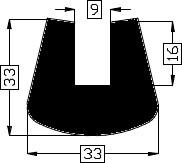 meter 2014005 Stootrand 10 mm 20 meter INSCHUIFPROFIEL TPE PAKKING T.B.V.