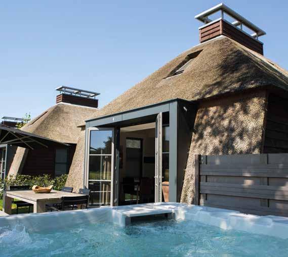 U kunt kiezen voor een vakantiehuis met eigen infrarood- of Finse sauna. Of heeft u liever een eigen buitenjacuzzi?