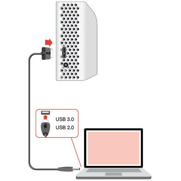 Stap 2 Aansluiten op uw computer Sluit het USB Micro-B-uiteinde van de meegeleverde USB-kabel aan op de Backup Plus Hub.