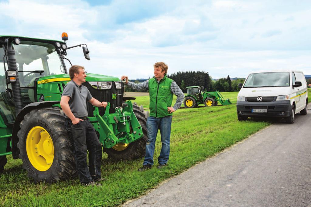 M zoals in Maak een afspraak met ons! Wij hebben de oplossingen voor uw uitdagingen! John Deere doet er alles aan om uw bedrijf draaiende te houden.