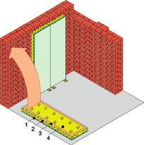 6.2.4 Uitvoering Er mogen geen luchtspouwen ontstaan tussen het isolatiemateriaal en de bestaande muur. Dat risico vermijdt u gemakkelijker met soepele, ingeblazen of gespoten isolatiematerialen.