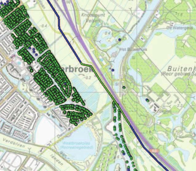 -34- Bestaande bevolkingssituatie: Figuur 17: Overschrijding van het groepsrisico als functie van de stationing van de A-803, segment 1 (paragraaf 2.2) in de bestaande situatie.