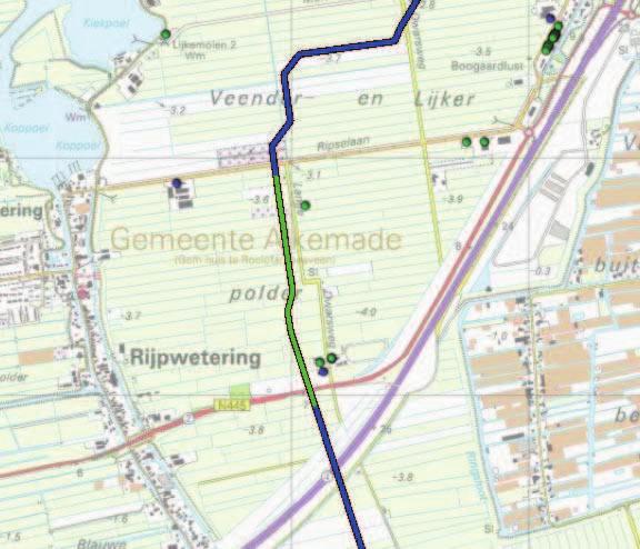 -40- Bestaande bevolkingssituatie: Figuur 29: Overschrijding van het groepsrisico als functie van de stationing van de A-803, segment 4 (paragraaf 2.2) in de bestaande situatie.