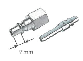 draad 3175255AA 3,50 210-75240 1/4" slangpilaar (6 mm) 3175240AA 3,50 210-75250 5/16" slangpilaar (8 mm) 3175250AA 3,50 210-75260 3/8" slangpilaar (10 mm) 3175260AA 3,50 Capaciteit bij 10 bar: 670