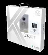 De kit bestaat uit het design deurstation ComelNox met duidelijke, fraaie lijnen en de monitor Planux met Sensitive Touch -technologie.