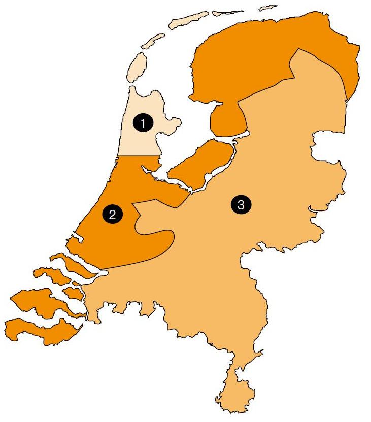 Windgebied III Het resterende deel van Nederland.