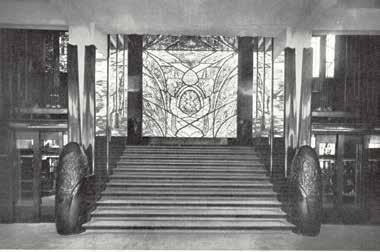 150 Pieter Lodewijk Kramer en H. A. van den Eijnde, trappenhuis in de Bijenkorf, Den Haag, 1926. Uit: Wendingen 7 (1925) 11-12.