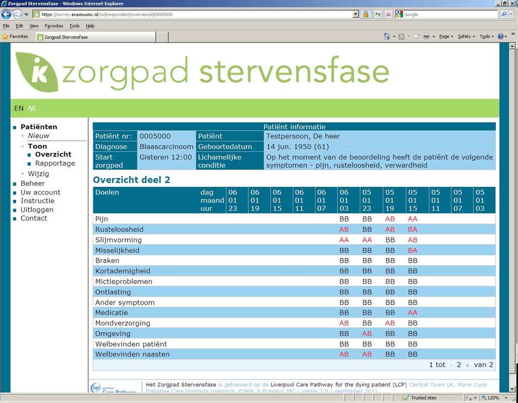 Figuur 8 8 Algemene informatie (zie rode vierkant en uitvergroting rechts) figuur 9 a. Hier vind je alle medewerkers die in jouw instelling/organisatie kunnen inloggen b.