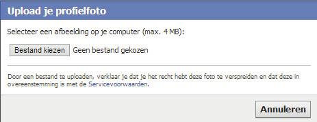 Klik op Een foto uploaden vanaf je computer en vervolgens op Bestand