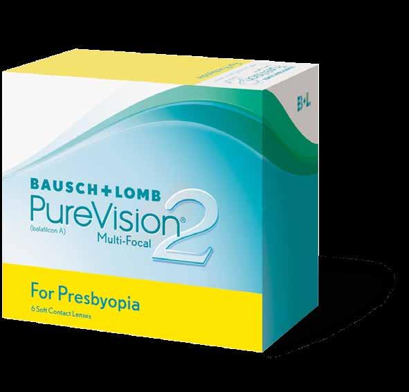 PureVision 2 for Presbyopia Multifocale silicone hydrogel maandlens Balafilcon A Watergehalte 36% 8.6 mm 14.0 mm +6.00 dpt.