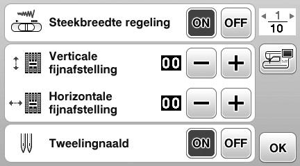 Applitie-, pthwork- en quiltsteken Afgerond projet Druk op. d Seleteer steek. e f Tijdens het nien kunt u de steekreedte npssen door de shuifknop voor snelheidsregeling te vershuiven.