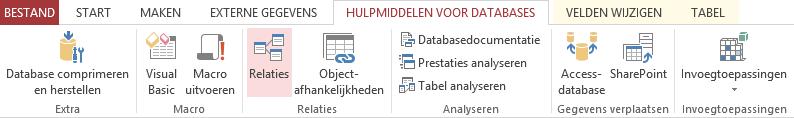 7. Creëer relaties tussen tabellen 7.1 Creëer relaties tussen tabellen Relaties verbinden tabellen nadat u uw gegevens gescheiden heeft.