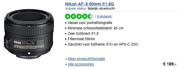 Extra: Nikon objectieven AF-S of AF-D De