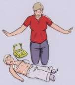 of AED met speciale plakkers voor baby s / kinderen vanaf 8 jaar AED als bij een volwassene Is