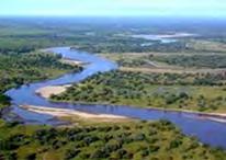 veranda welke de rivier overziet.