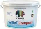 Sylitol Compact Hechtlaag en minerale silicaat-kwartsverf om oneffenheden in de ondergrond te camoufleren.