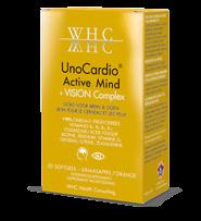 UnoCardio Goed voor brein & ogen Houdt u scherp Active Mind 545 mg omega 3 Complex van B-Vitamines, Foliumzuur, Biotine, Selenium, Vitamine D3, Ginseng, Luteine, Zeaxanthine milieuvriendelijke