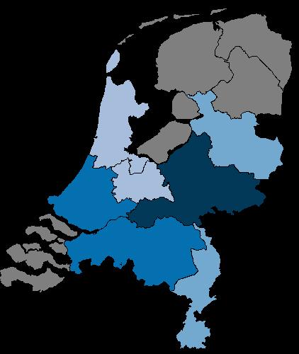 Om herleidbaarheid van trends naar specifieke aanbieders te voorkomen, is besloten om voor deze vijf provincies de kosten in de gespecialiseerde GGZ niet per provincie weer te geven.