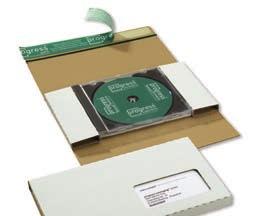 VERZENDVERPAKKING VOOR CD'S/DVD'S Stevige verzendverpakking voor cd's of dvd's.