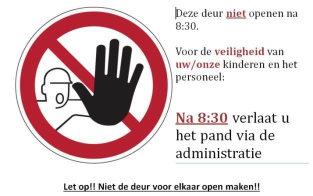 Veiligheid Op de deuren hangen waarschuwingsborden om onze veiligheid te garanderen. Geen open deuren en geen vreemde mensen in huis.