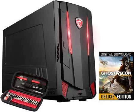 Gaming desktops + Gratis Toolkit en de game Ghost Recon Wildlands 999 899 MSI