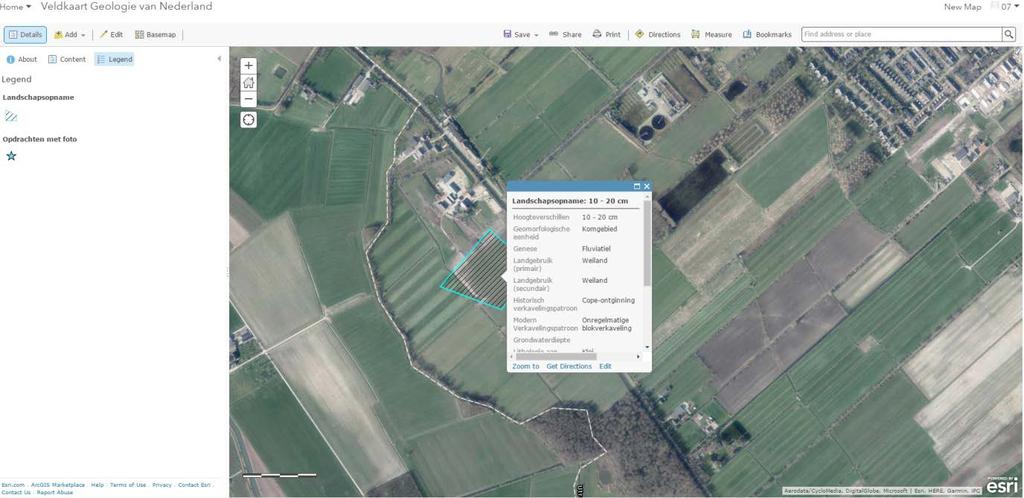 Studenten kunnen de data (landschapsopnames en foto opdrachten) online raadplegen via de website ArcGIS Online (Figuur 6).