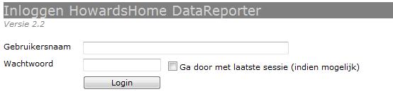 DE START Inloggen Er zijn twee manieren om DataReporter te benaderen: Via het Management Dashboard: U klikt aan de linkerkant op het tabblad 'Rapportages' en vervolgens op de link 'DataReporter'.