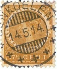 Figuur 9: Het grootrondstempel BENKOELEN gebruikt op 31 mei 1909, 18